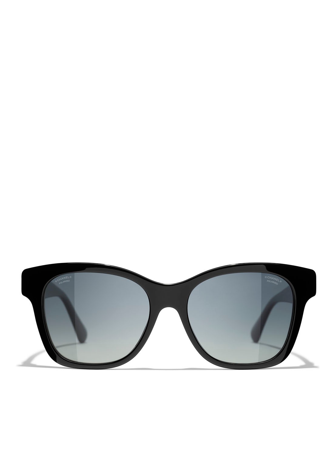 CHANEL VIERKANTE ZONNEBRIL - detail zwart