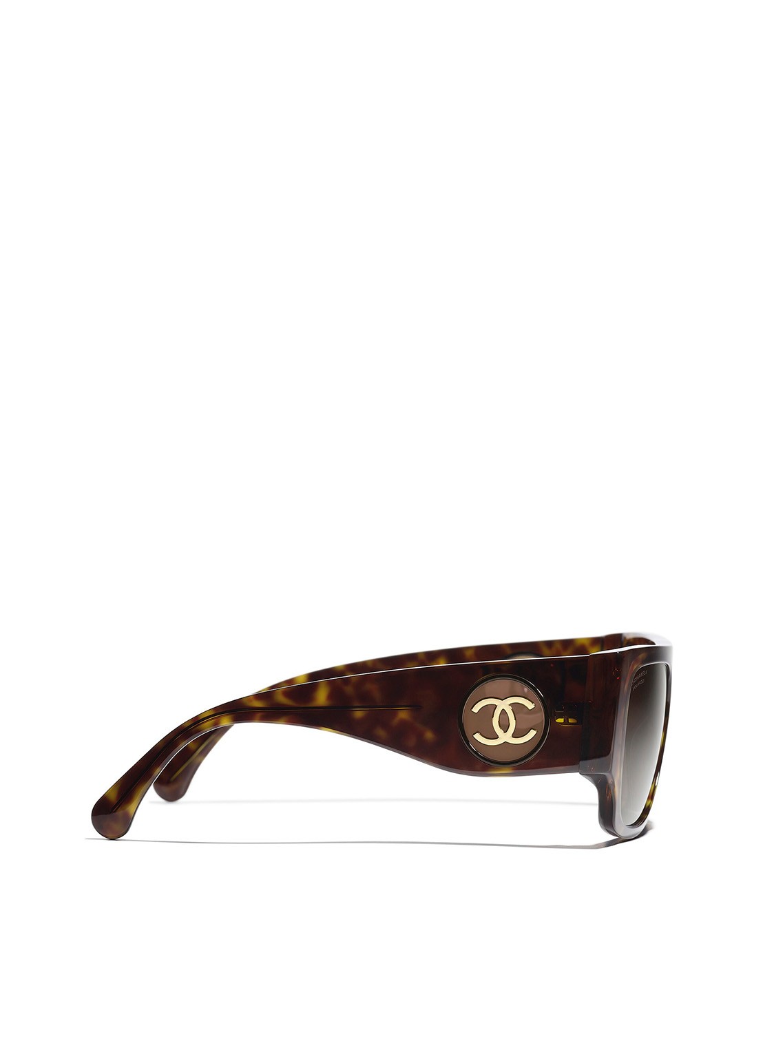 CHANEL VIERKANTE ZONNEBRIL - detail 2 bruin
