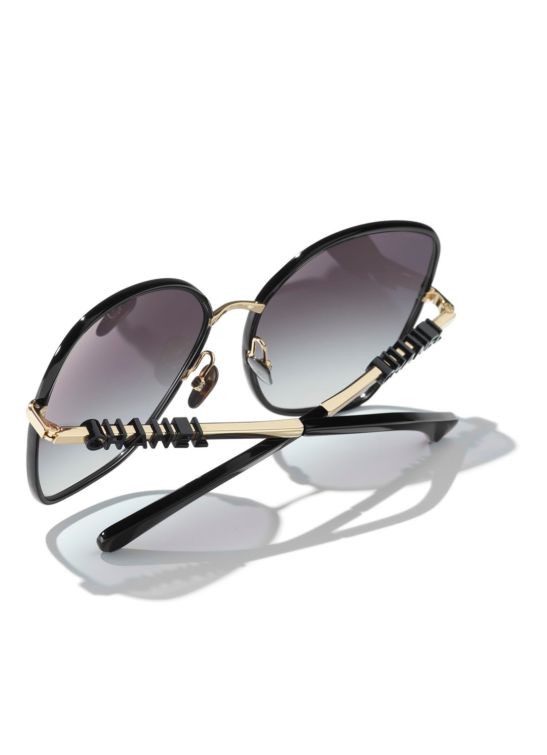 CHANEL VLINDER ZONNEBRIL - detail 4 zwart