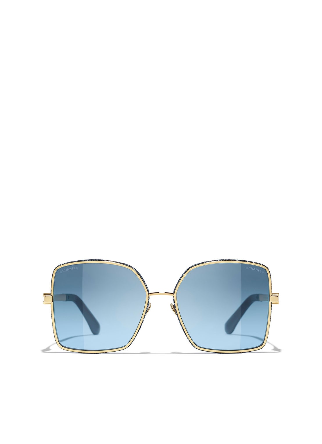 CHANEL VLINDER ZONNEBRIL - detail goud
