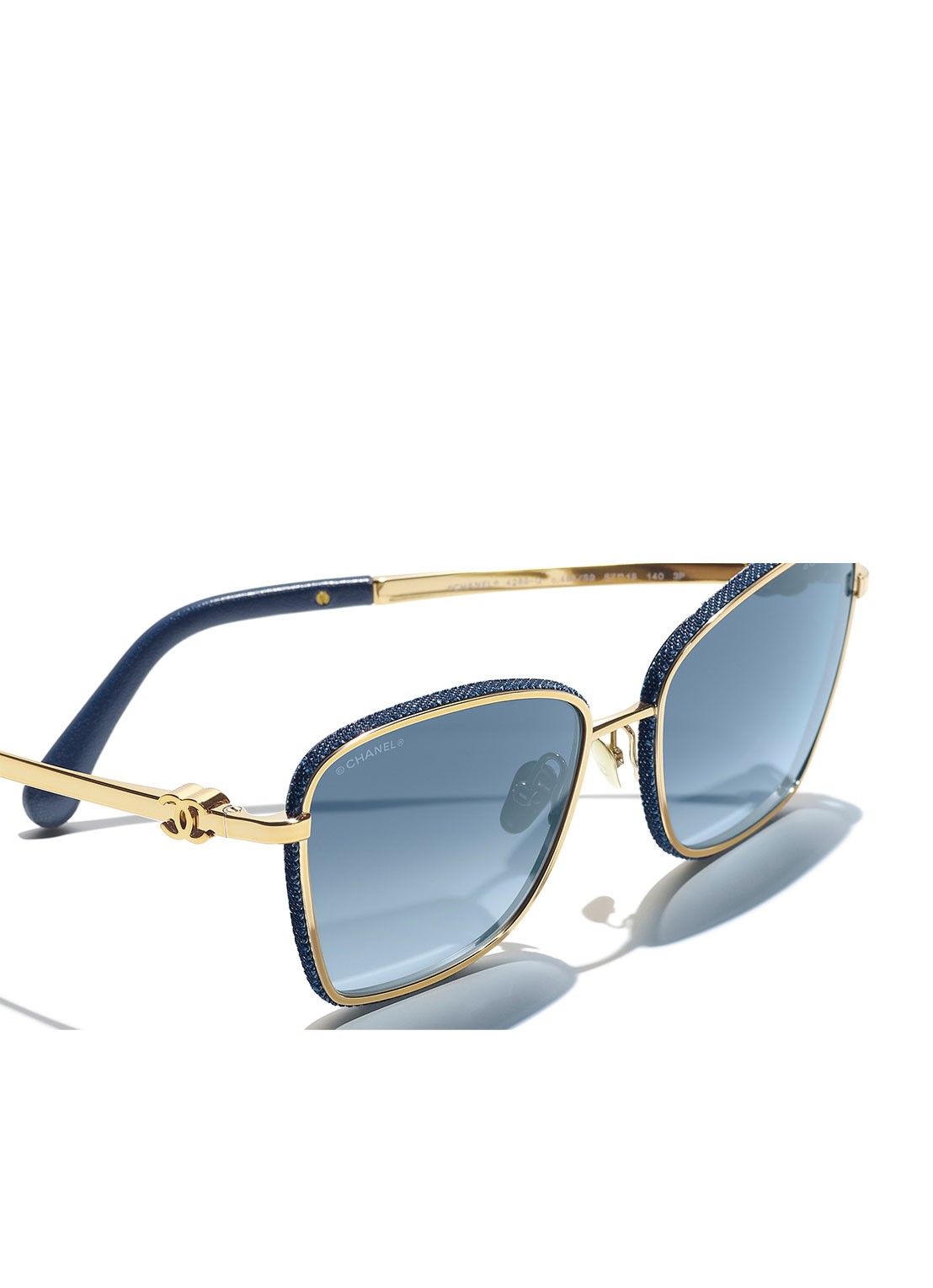 CHANEL VLINDER ZONNEBRIL - detail 3 goud