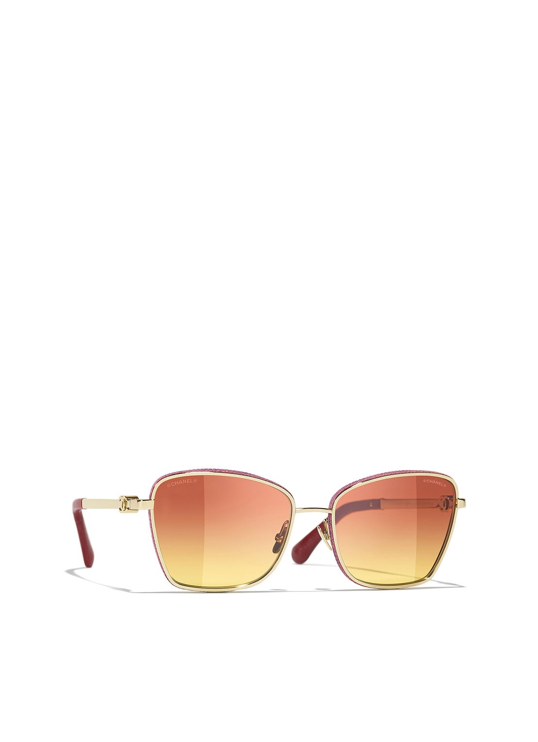CHANEL VLINDER ZONNEBRIL - voorkant 4 goud