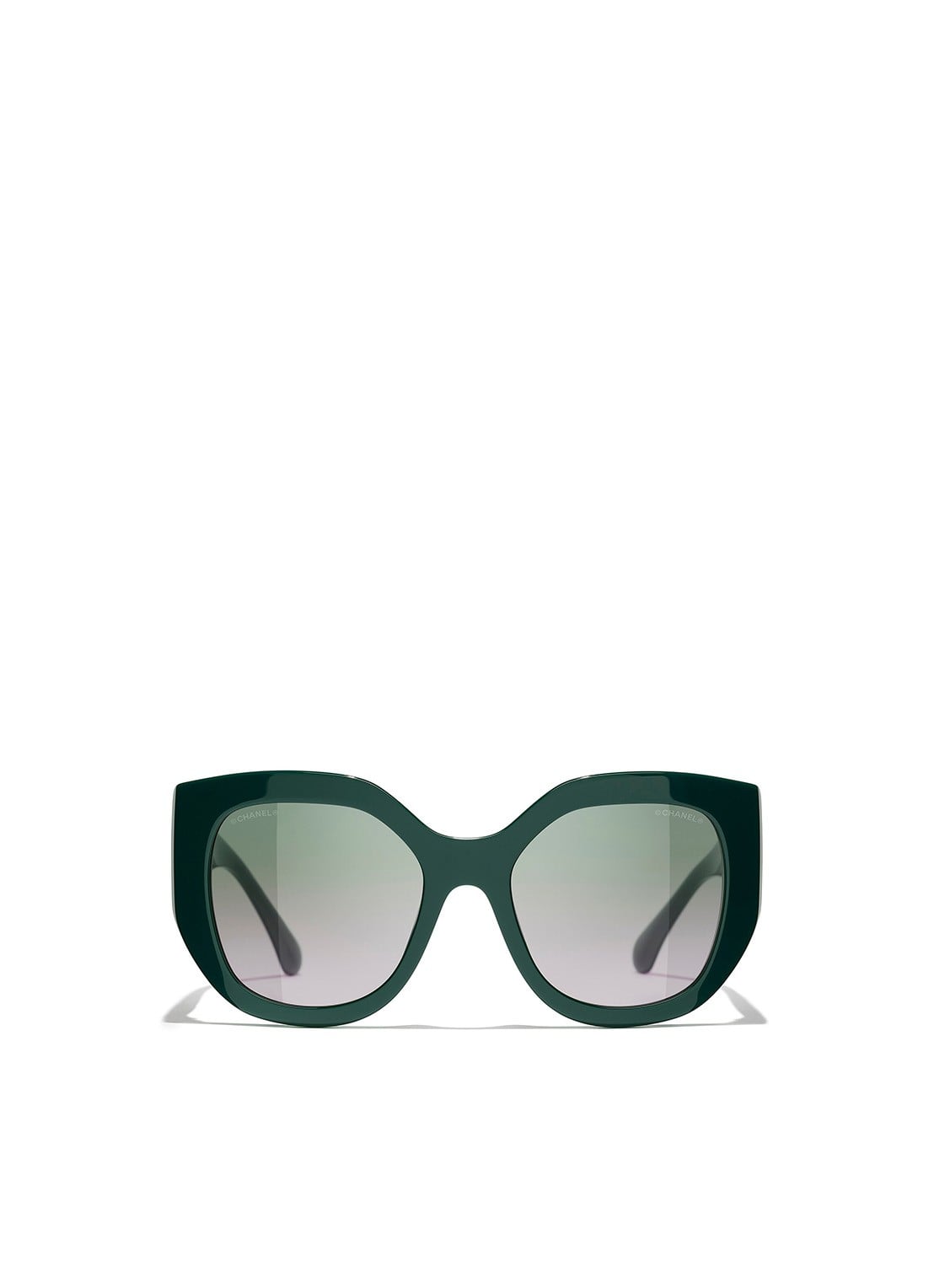 CHANEL VLINDER ZONNEBRIL - detail groen