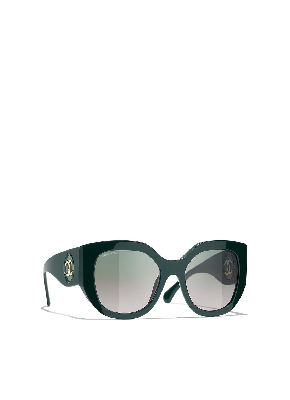 CHANEL VLINDER ZONNEBRIL - voorkant 3 groen
