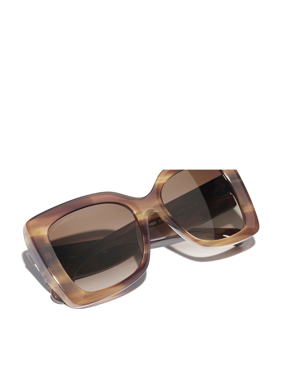 CHANEL VLINDER ZONNEBRIL - detail 4 bruin