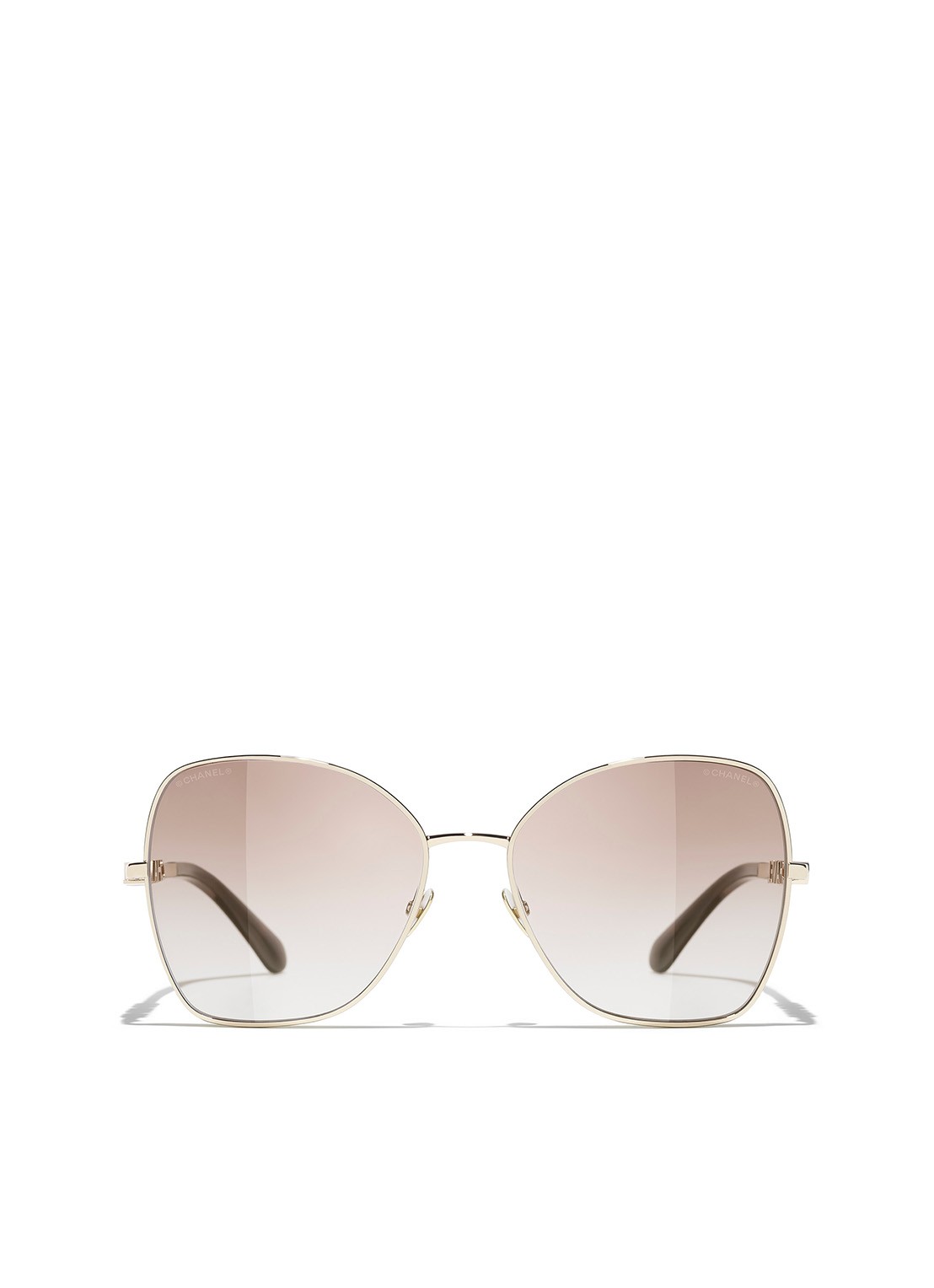 CHANEL VLINDER ZONNEBRIL - detail goud