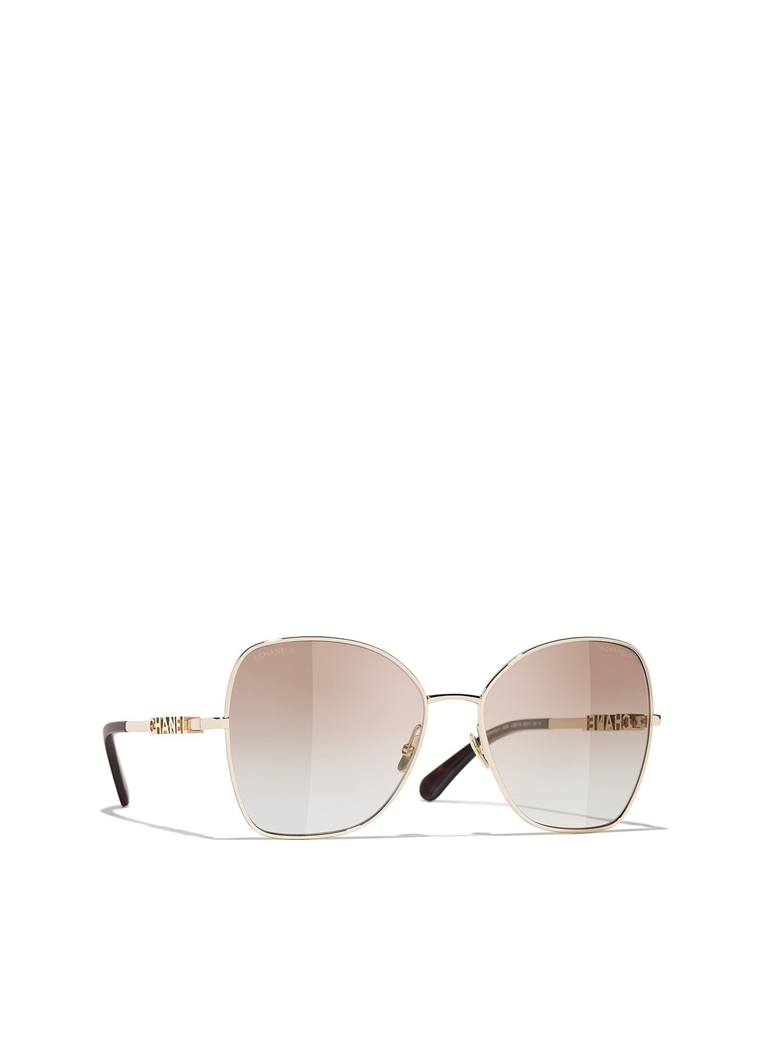 CHANEL VLINDER ZONNEBRIL - voorkant 3 goud
