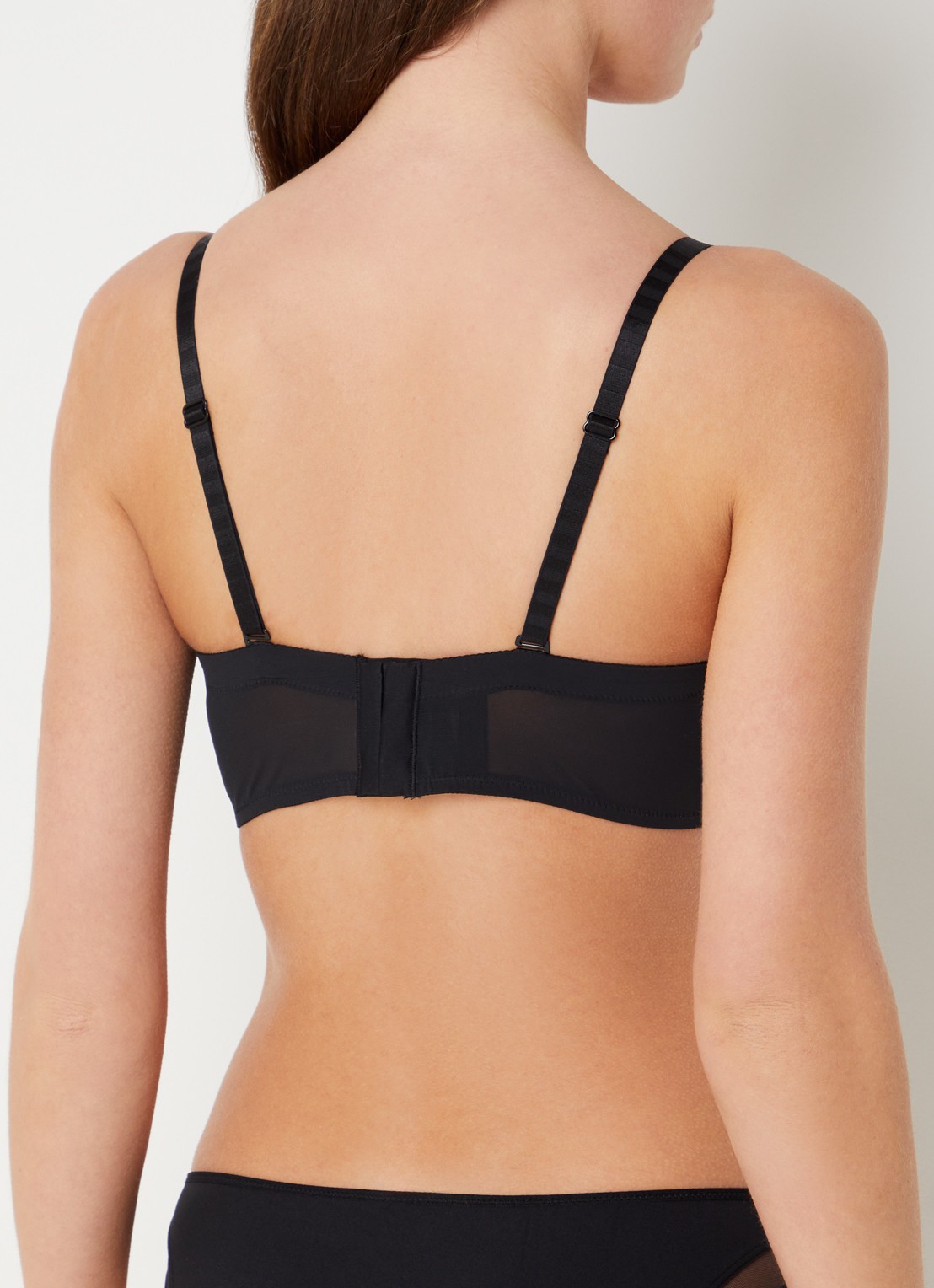 Chantelle Balconette bh met mesh - achterkant 3 zwart