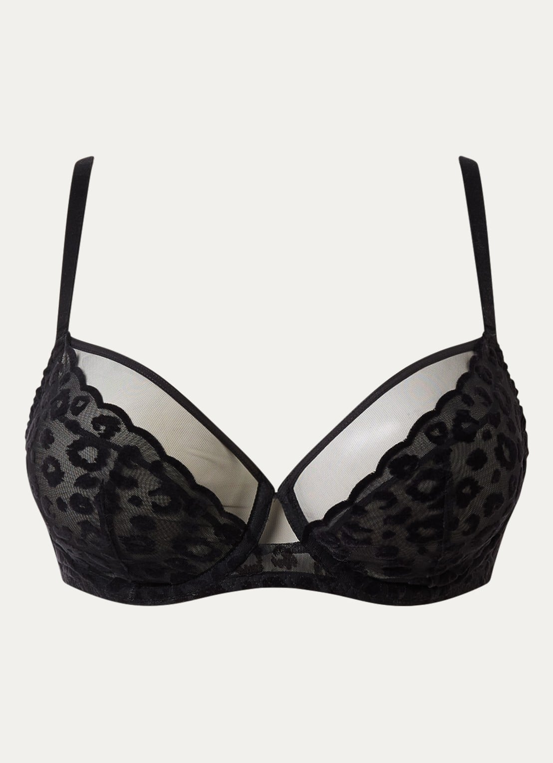 Chantelle Beugel bh van mesh - voorkant zwart