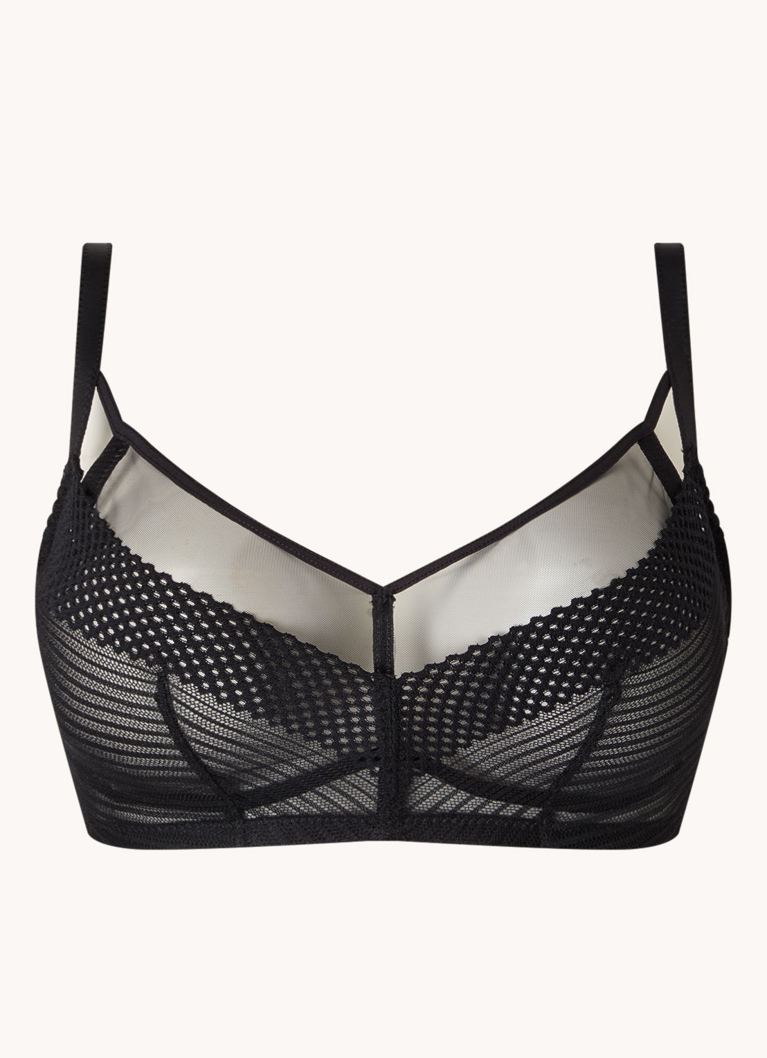 Chantelle Bh met kant en mesh - voorkant 3 zwart