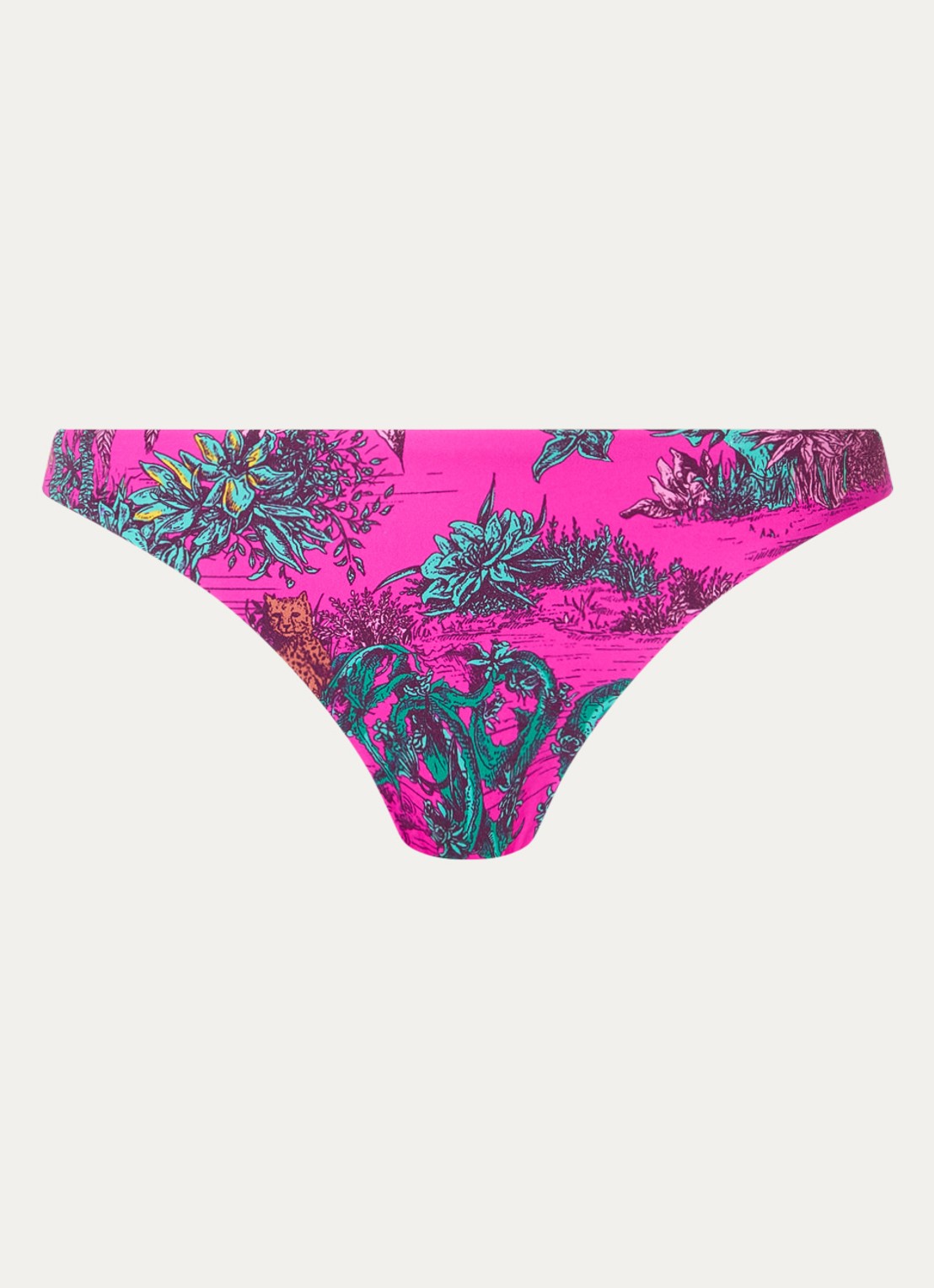 Chantelle Bikinislip met print - voorkant fuchsia