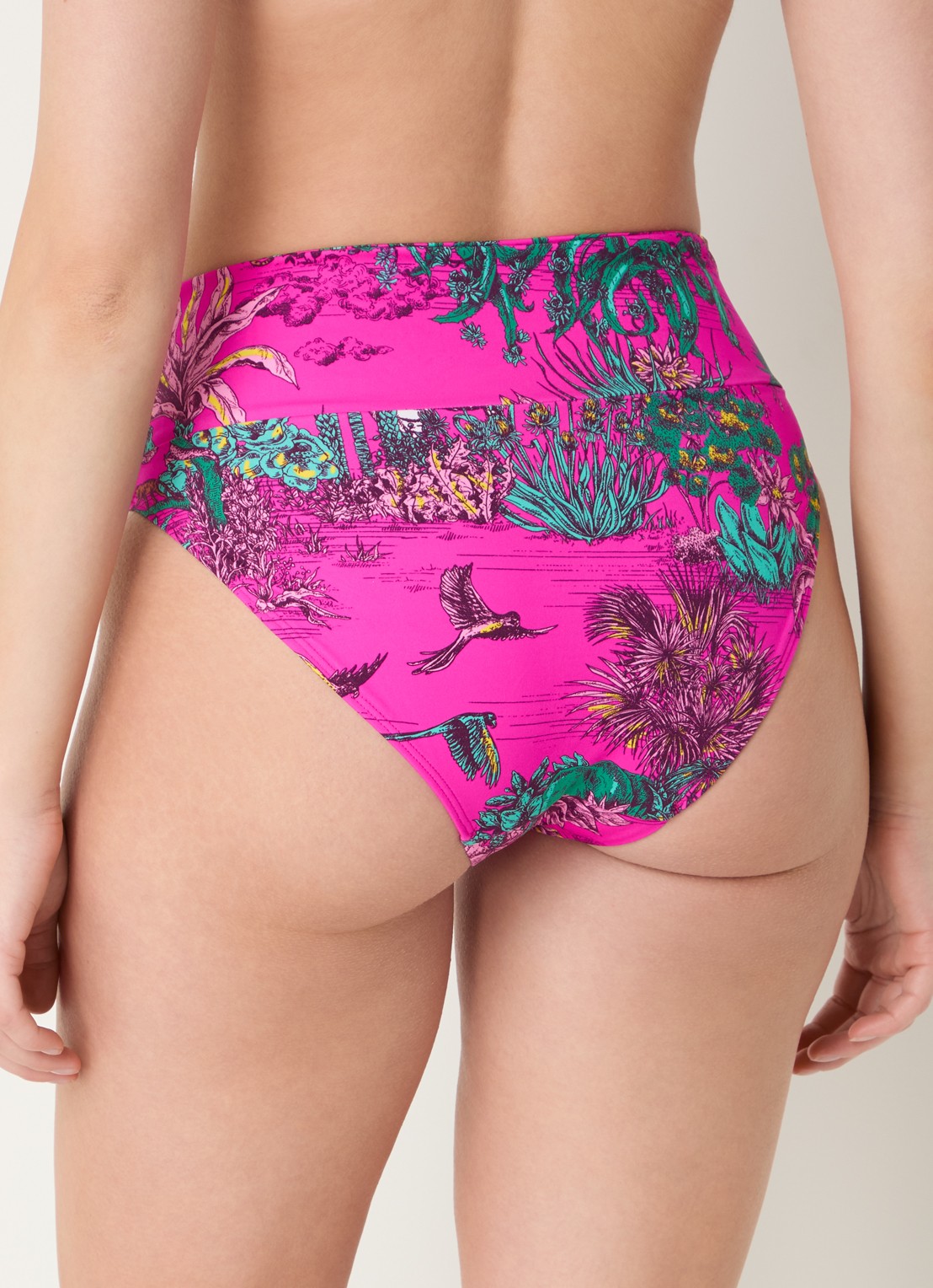 Chantelle Bikinislip met print - achterkant 3 donkerroze