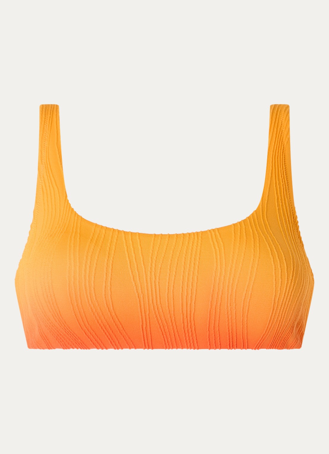 Chantelle Bikinitop met structuur en uitneembare vulling - voorkant oranjerood