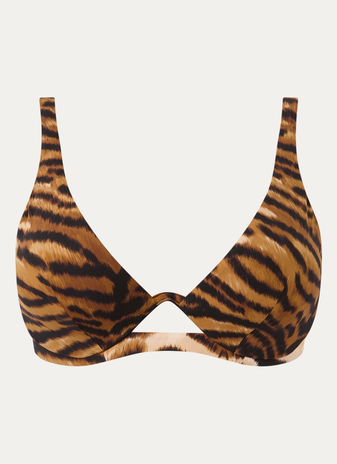Chantelle Bikinitop met tijgerprint - voorkant bruin