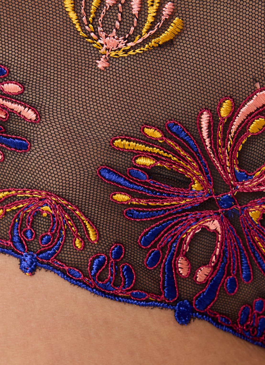 Chantelle Champs Elysees shorty van kant - detail 2 zwart