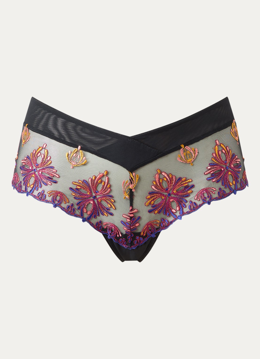 Chantelle Champs Elysees shorty van kant - voorkant 4 zwart
