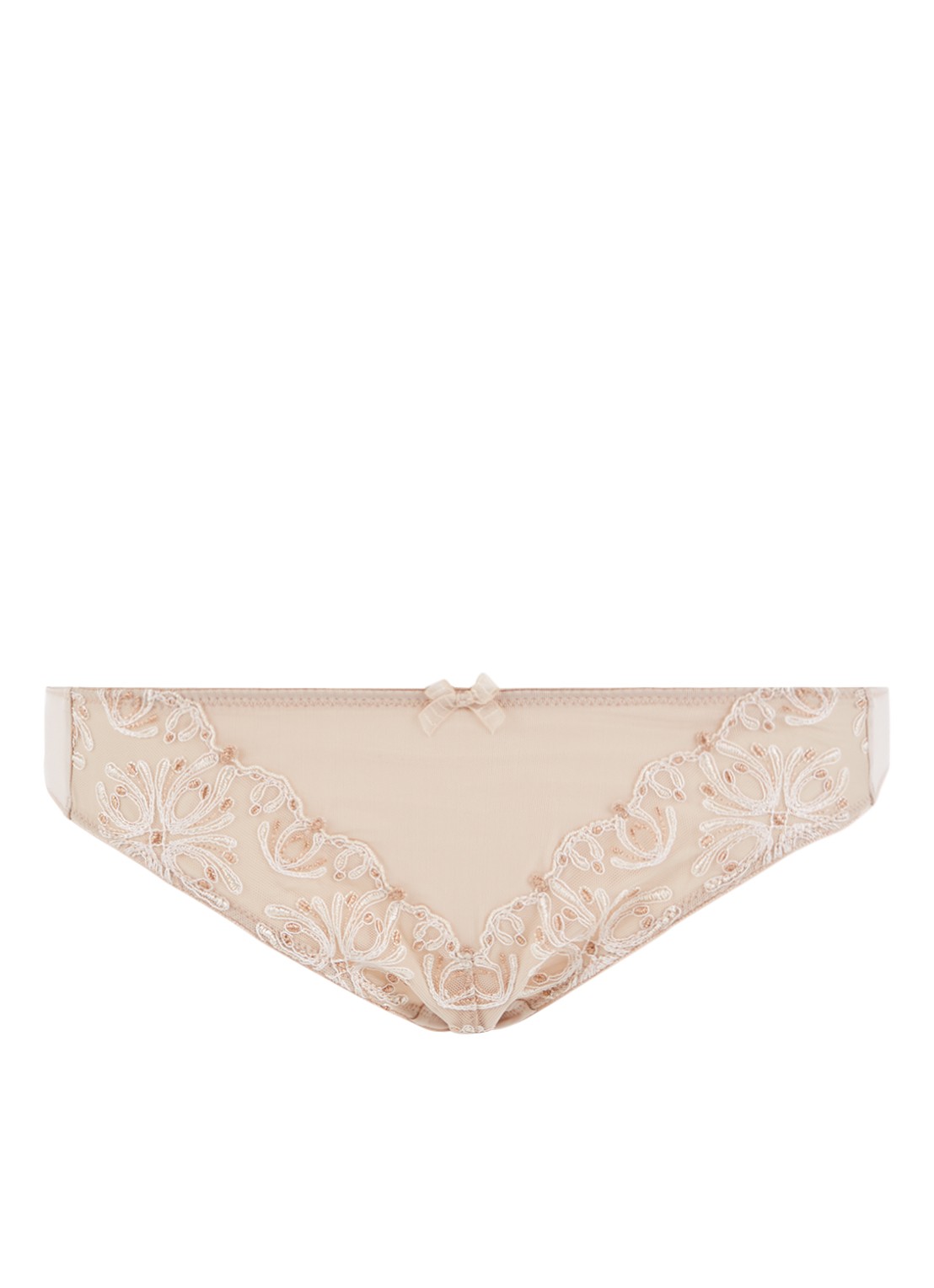 Chantelle Champs-Elysées slip met borduring - voorkant 9 creme