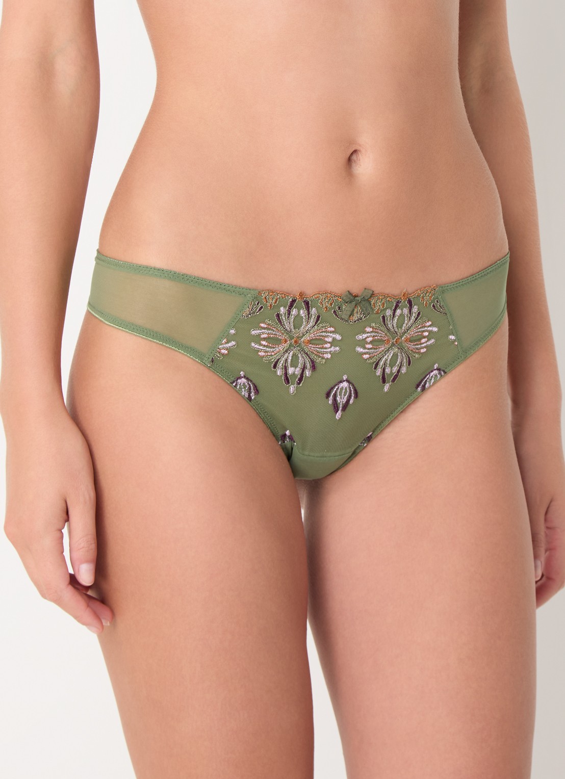 Chantelle Champs Elysees tanga van kant - detail 4 groen