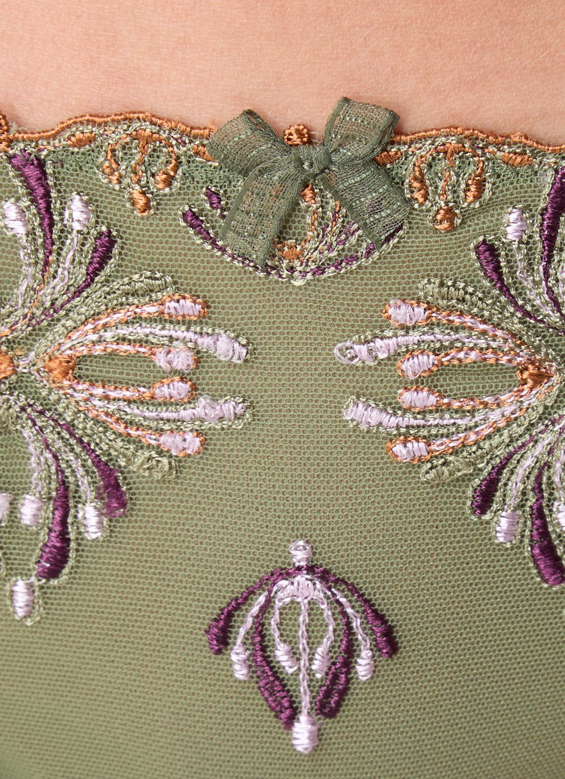 Chantelle Champs Elysees tanga van kant - detail 5 groen