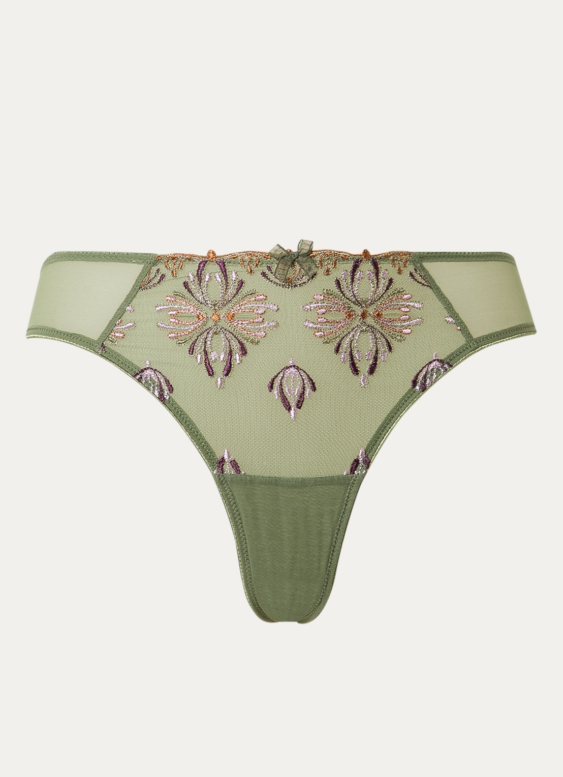 Chantelle Champs Elysees tanga van kant - voorkant 2 groen