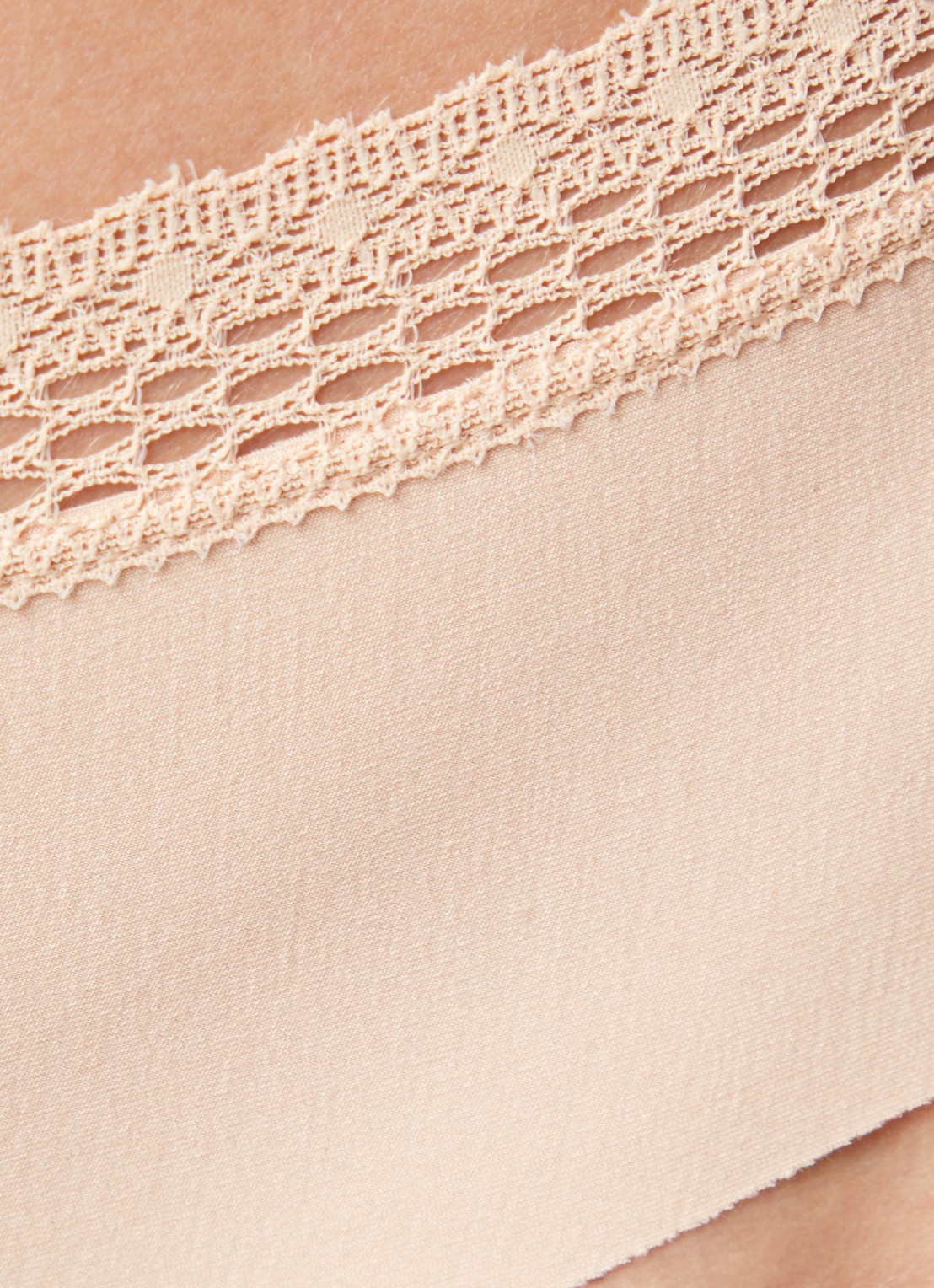 Chantelle Cozy Chic hipster met kant - detail oudroze