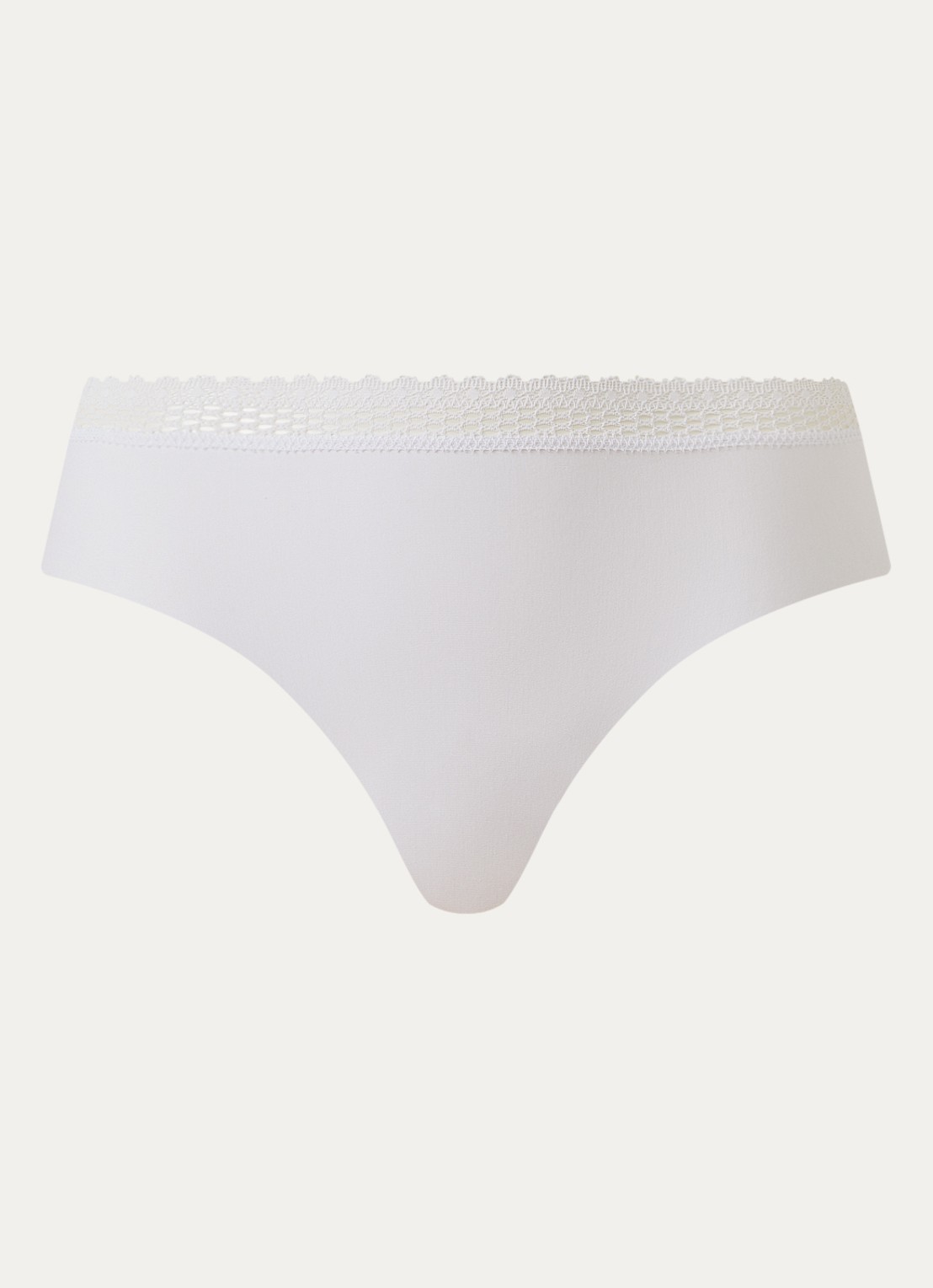 Chantelle Cozy Chic hipster met kant - voorkant wit