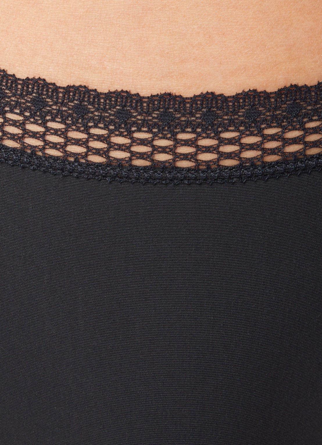 Chantelle Cozy Chic hipster met kant - detail zwart