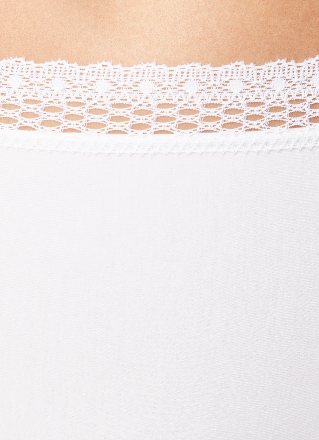 Chantelle Cozy Chic slip met kant - detail wit