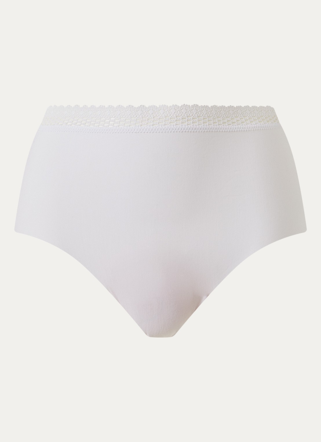 Chantelle Cozy Chic slip met kant - voorkant wit