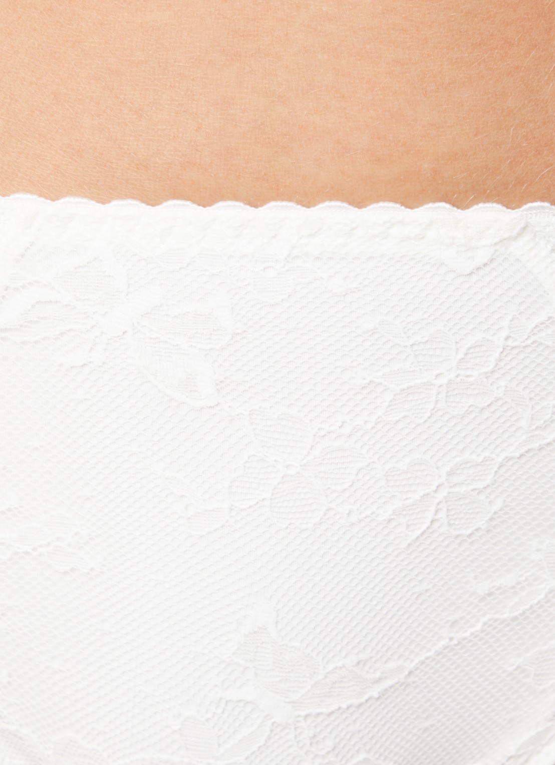 Chantelle Crush high waisted slip met kant - detail 3 gebroken wit