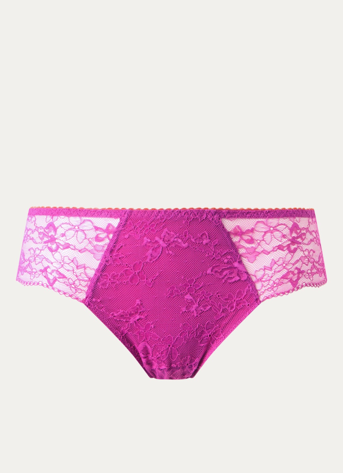 Chantelle Crush high waisted slip met kant - voorkant vuurrood