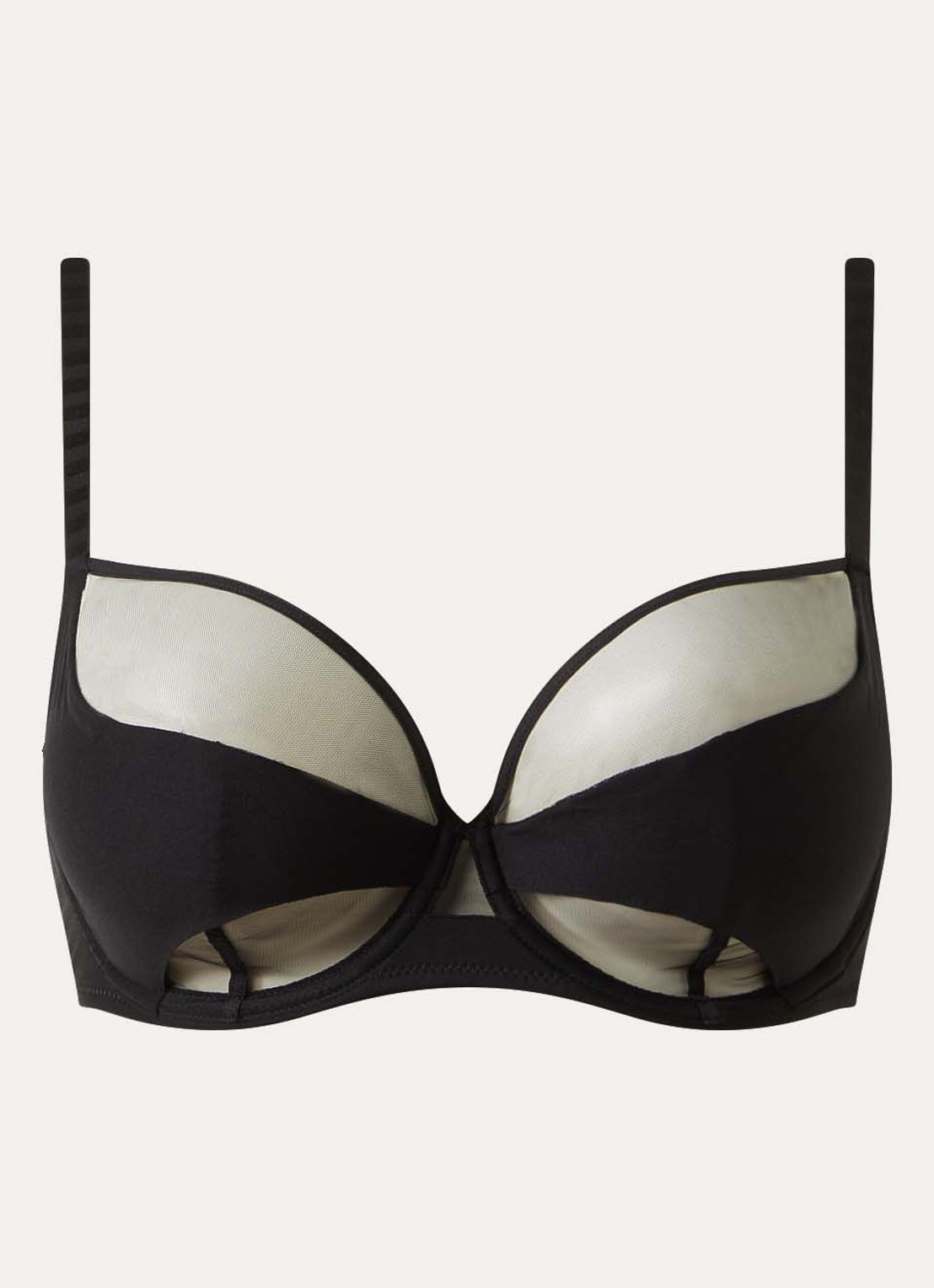 Chantelle Edge beugel bh van mesh - voorkant zwart