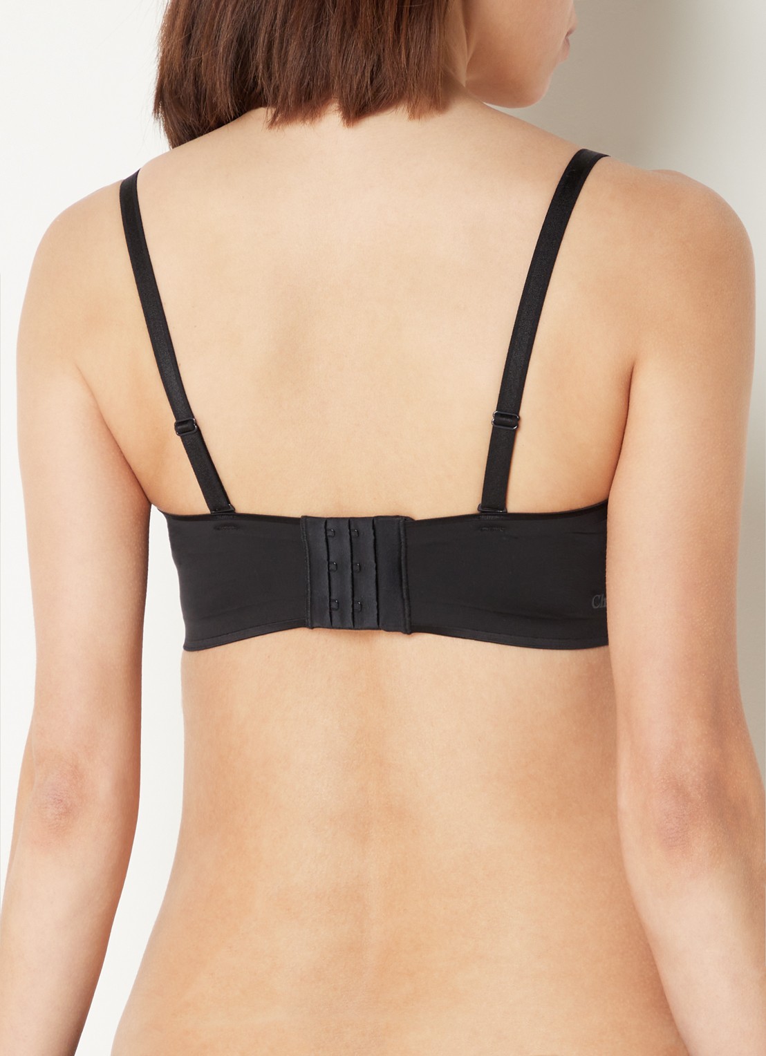 Chantelle Essentials T-shirt bh met push-up en afneembare bandjes - achterkant zwart
