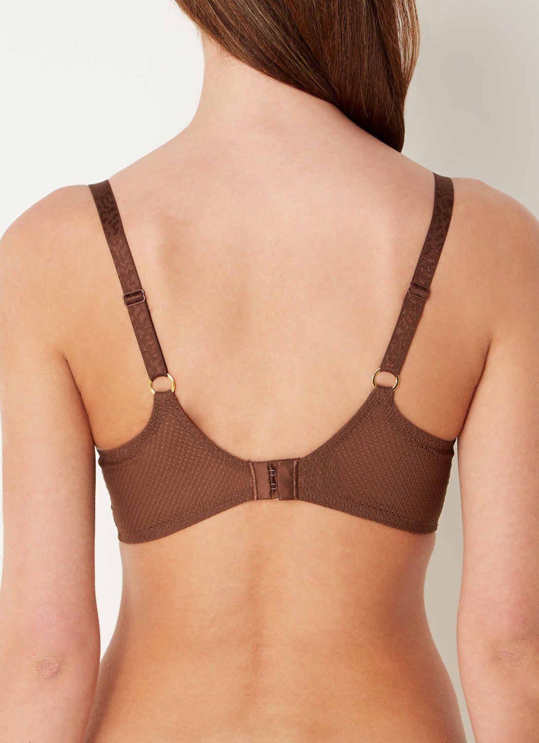Chantelle Fleurs beugel bh met kant - achterkant 2 bruin