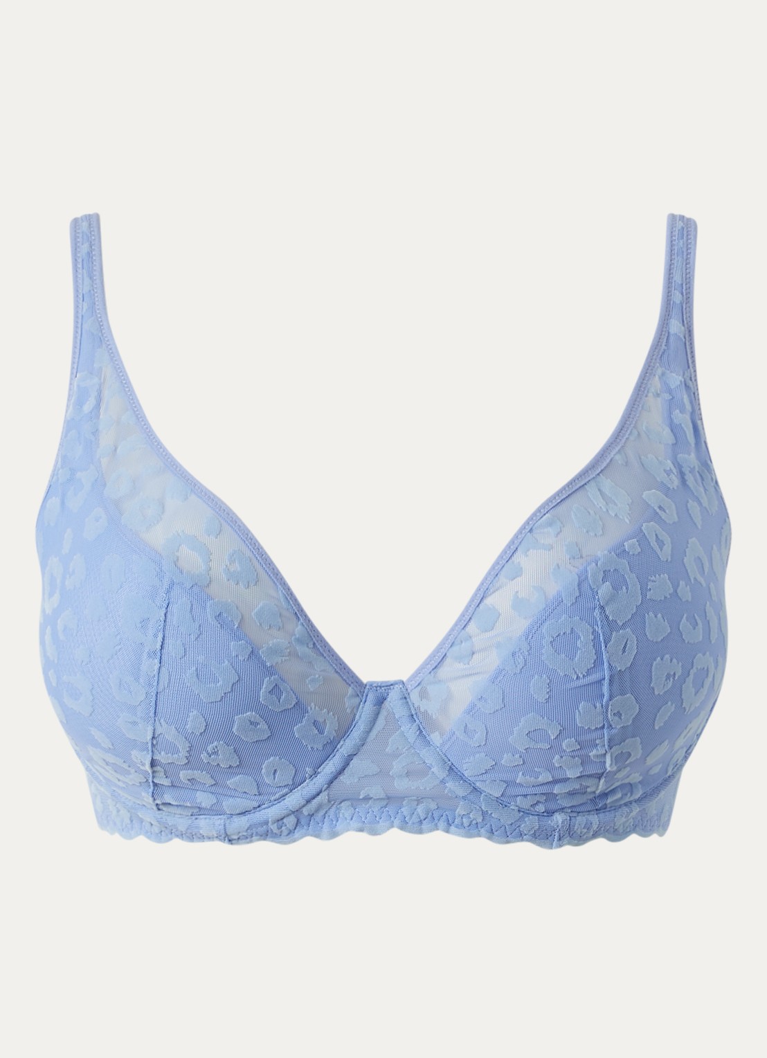 Chantelle Girls voorgevormde beugel bh met overlay van mesh - voorkant lavendel