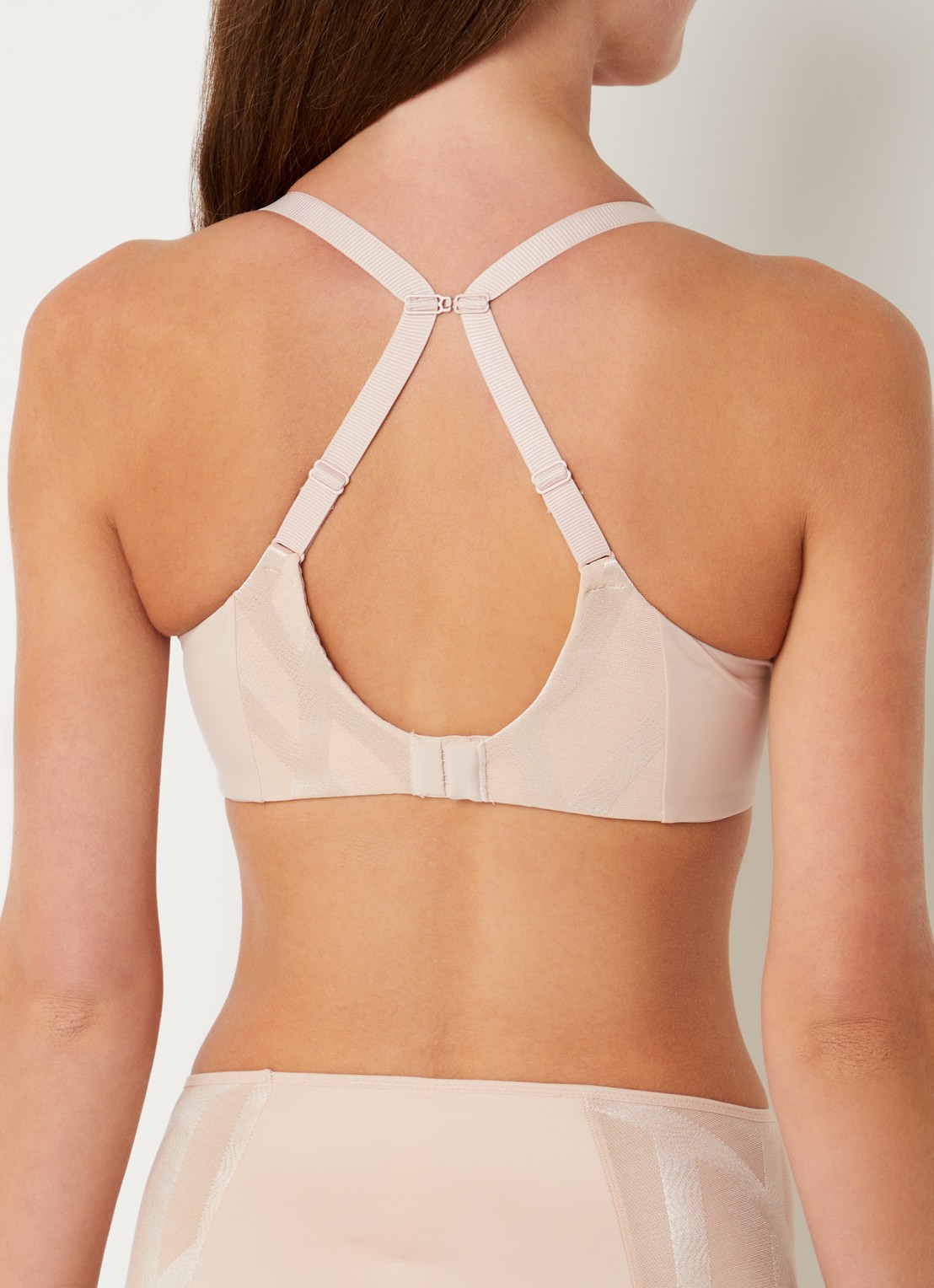 Chantelle Glaze beugel bh met overlay van mesh - detail 2 oudroze
