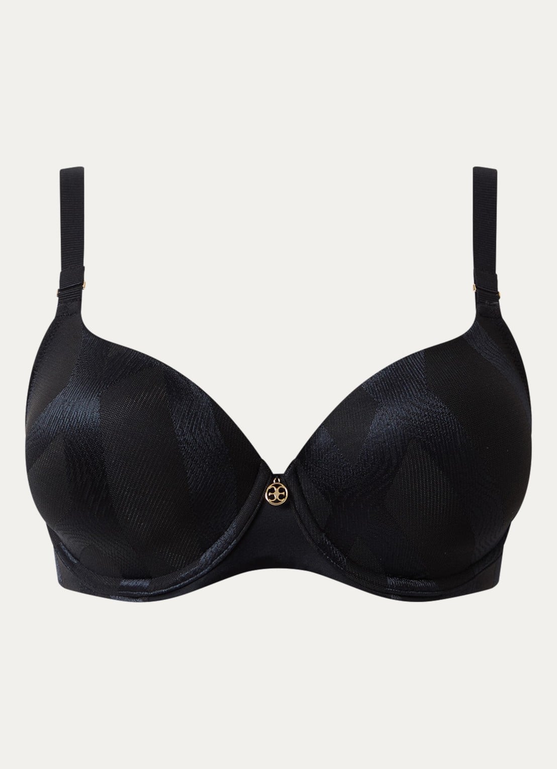 Chantelle Glaze voorgevormde beugel bh met grafische print - voorkant zwart