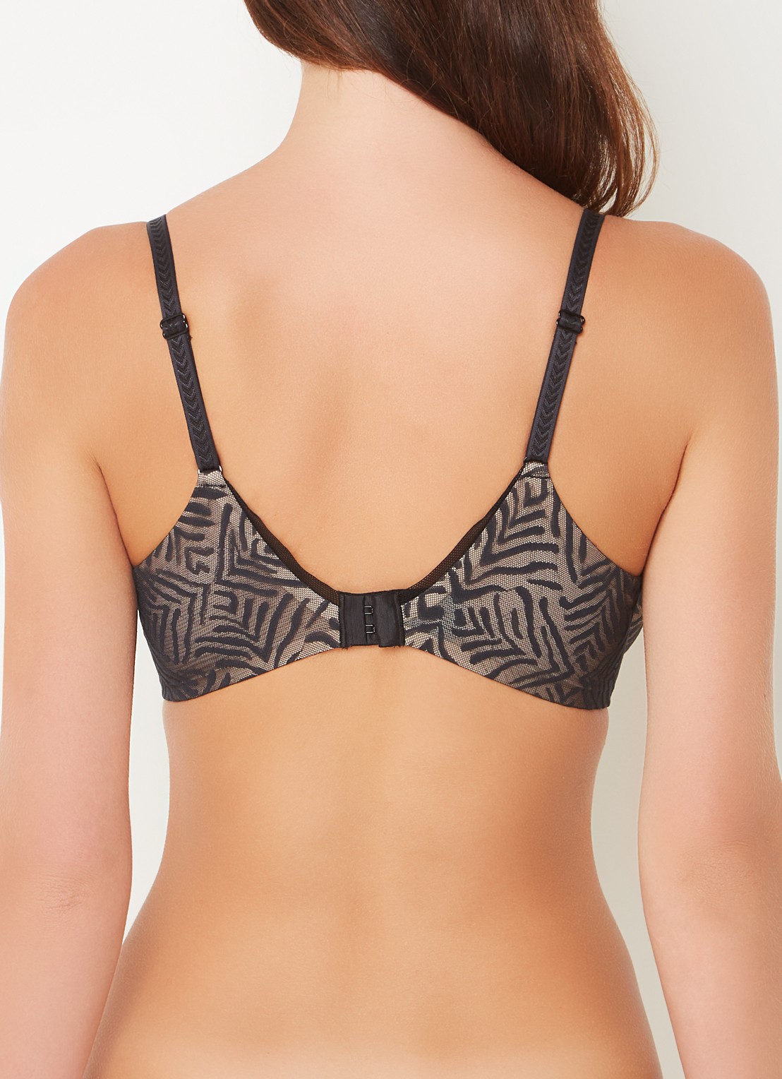 Chantelle Graphic Allure beugel bh van mesh - achterkant zwart