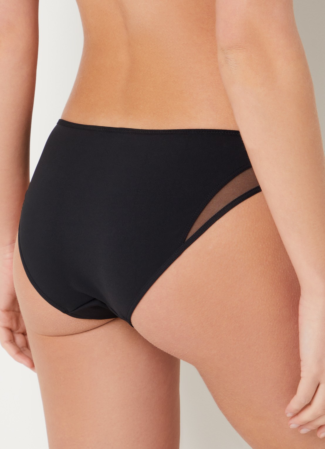 Chantelle Halo slip met mesh - achterkant zwart