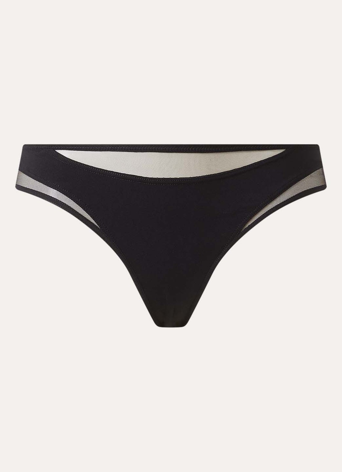 Chantelle Halo slip met mesh - voorkant 4 zwart