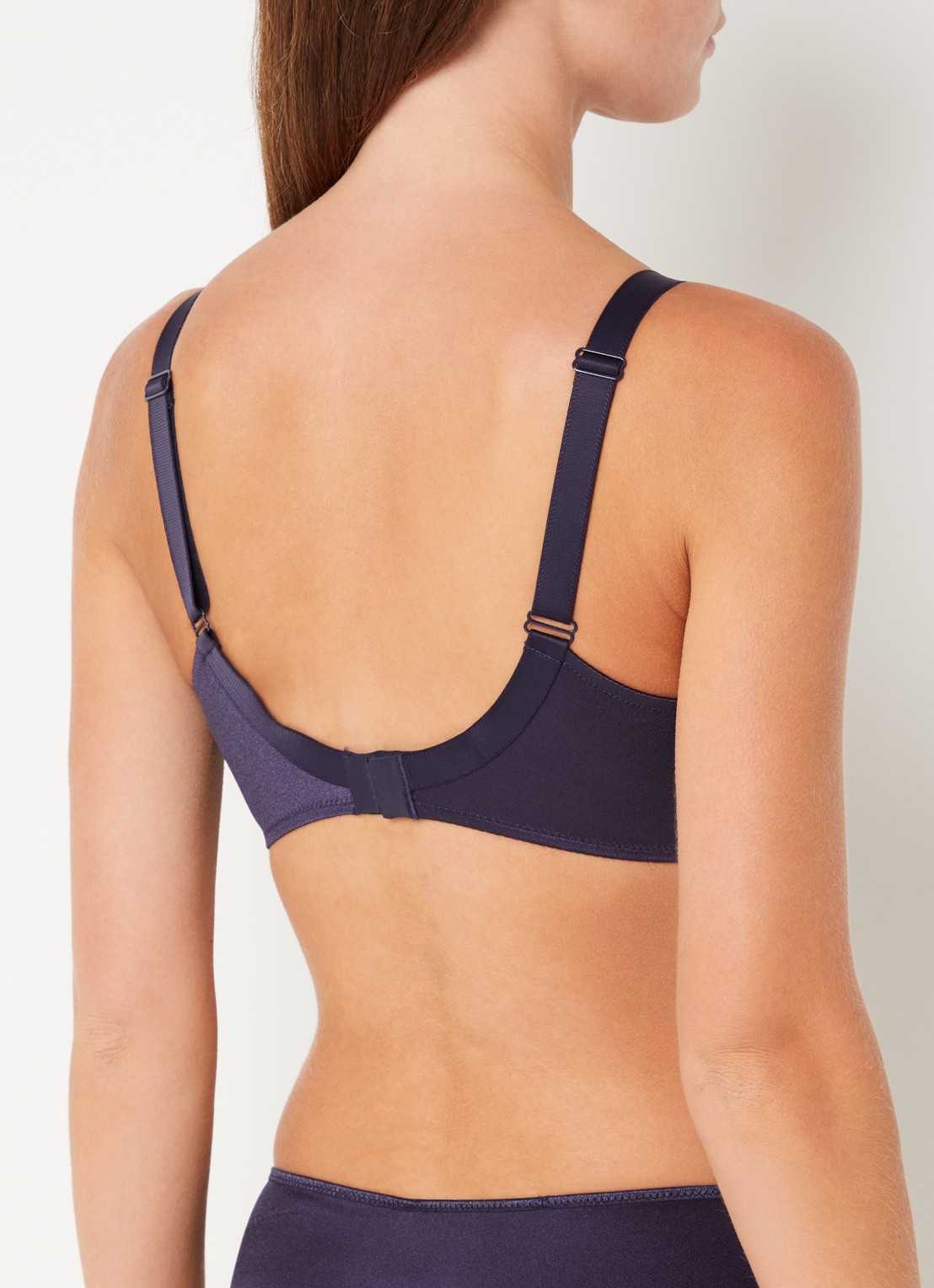 Chantelle Hedona beugel bh met borduring - achterkant donkerblauw