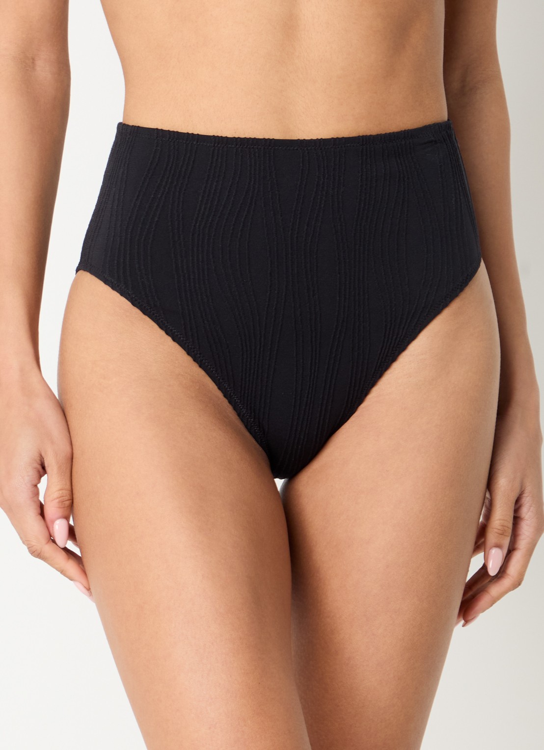 Chantelle High waisted bikinislip met structuur - detail 2 zwart