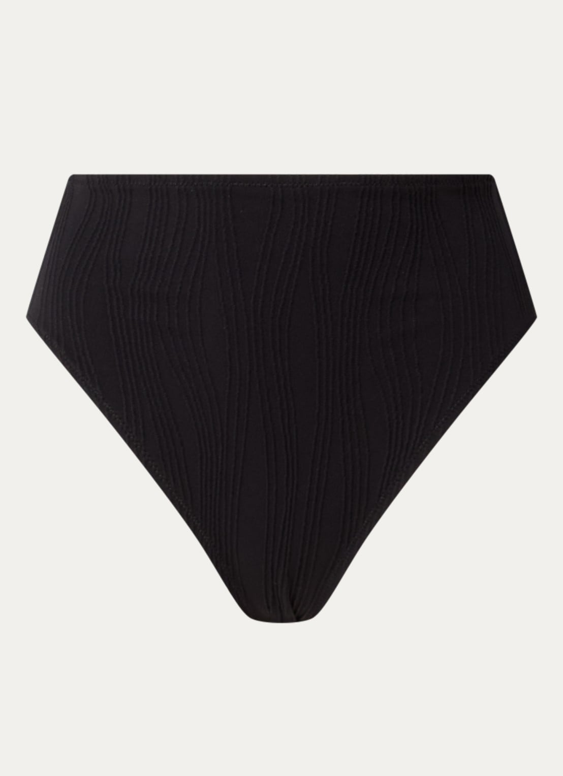 Chantelle High waisted bikinislip met structuur - voorkant zwart