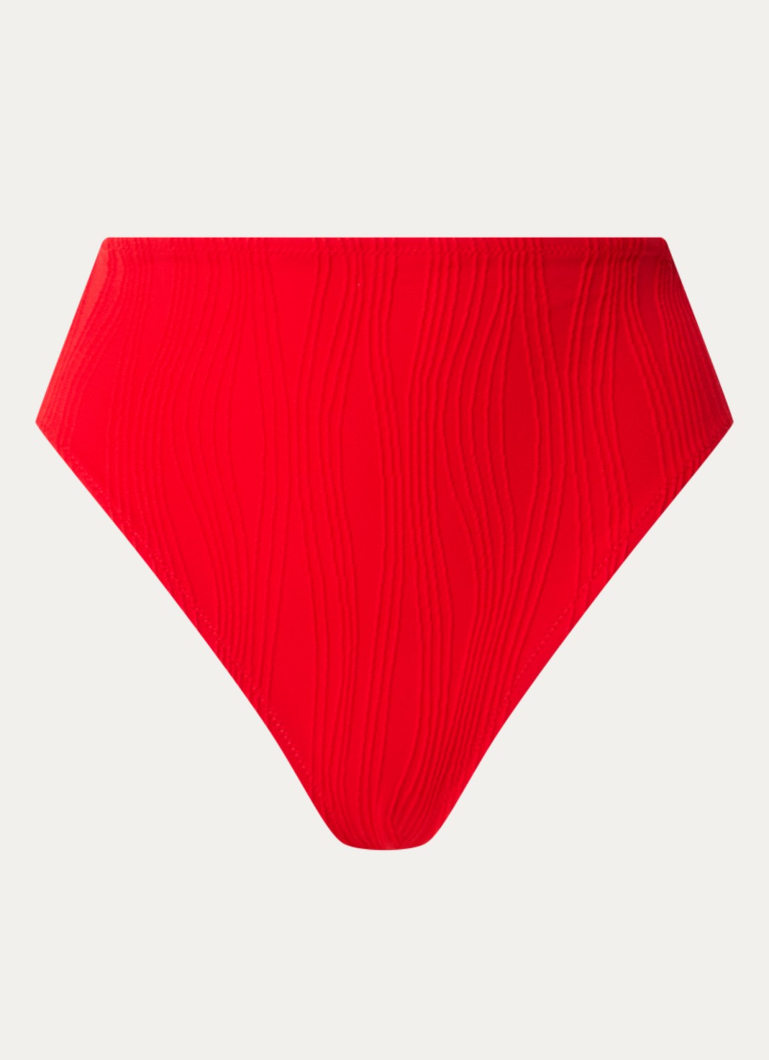 Chantelle High waisted bikinislip met structuur - voorkant 2 rood
