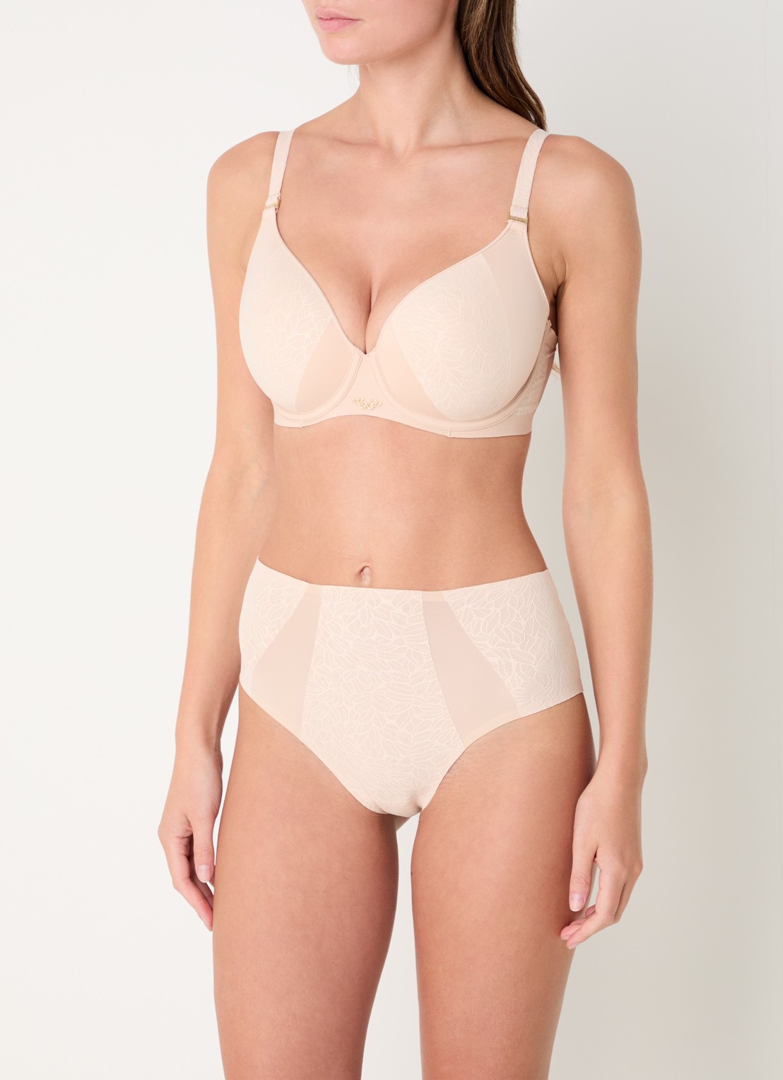 Chantelle High waisted naadloze slip - voorkant 5 beige