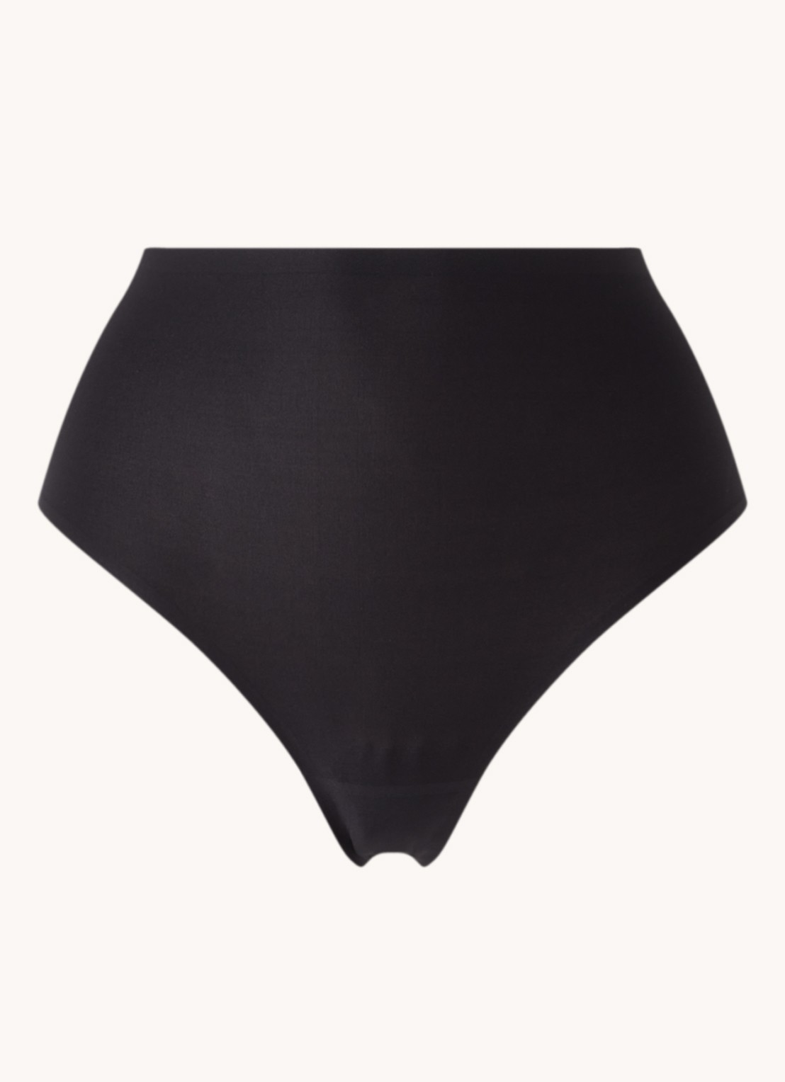 Chantelle High waisted naadloze string - voorkant zwart