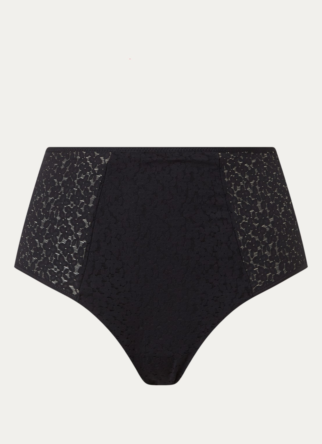 Chantelle High waisted slip met kant - voorkant zwart