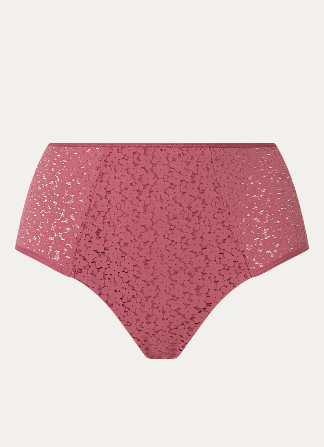 Chantelle High waisted slip met kant - voorkant 2 bordeauxrood