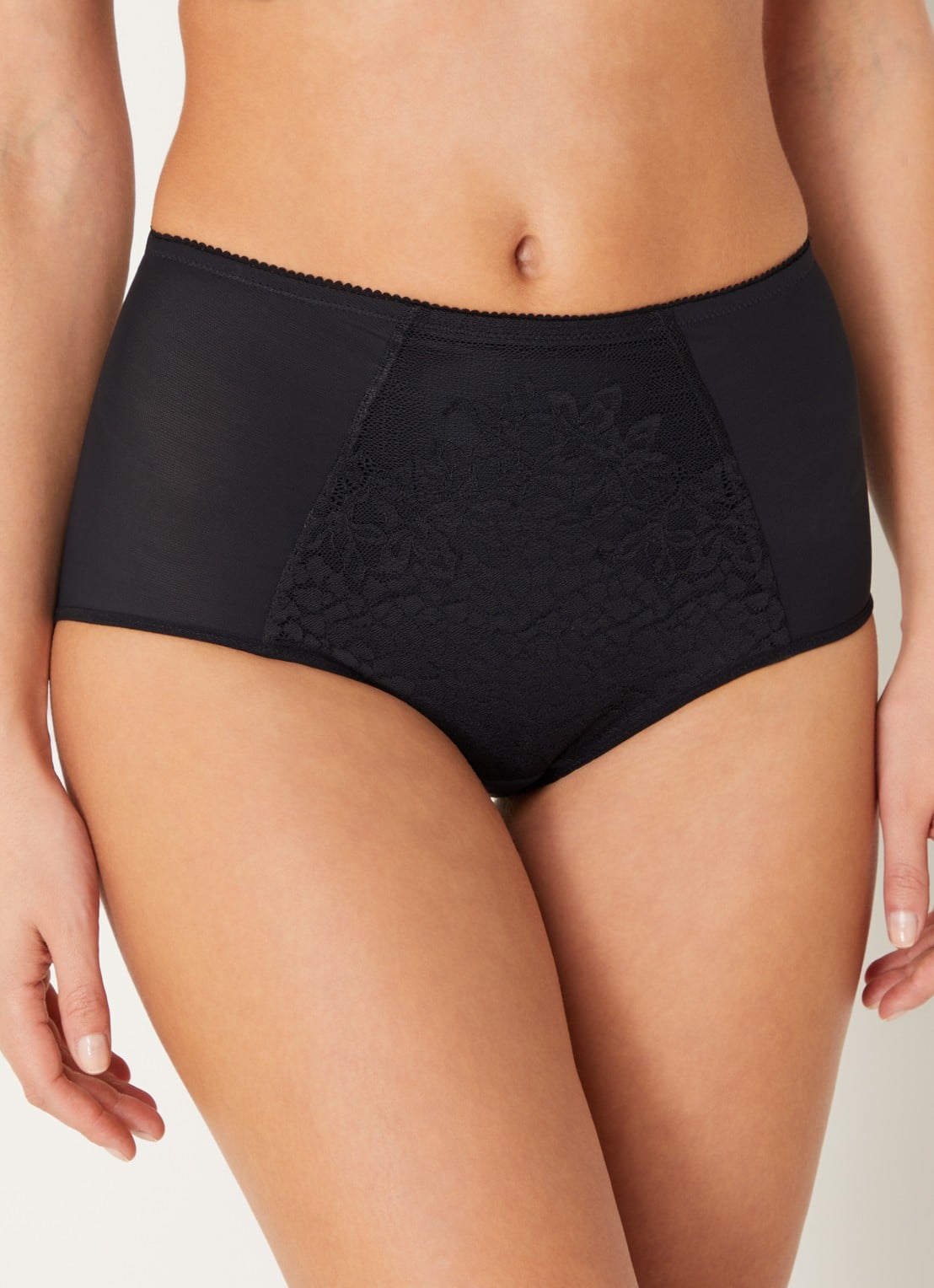 Chantelle High waisted slip met kant - detail 3 zwart