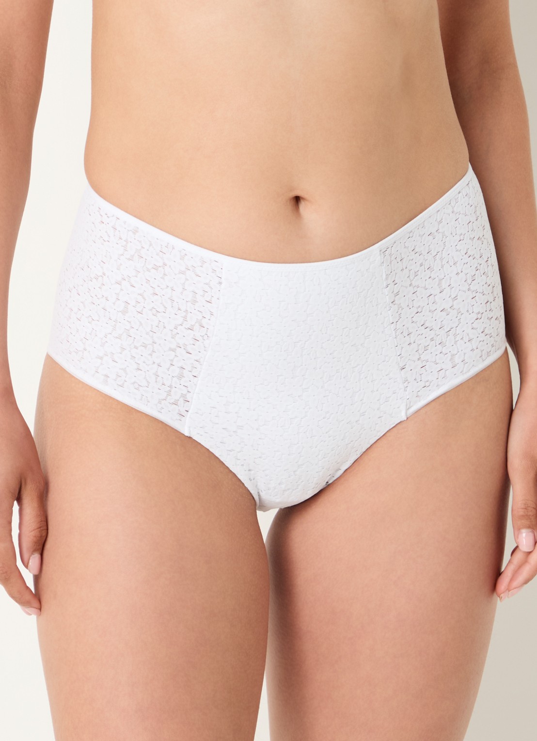 Chantelle High waisted slip met kant - detail 3 wit